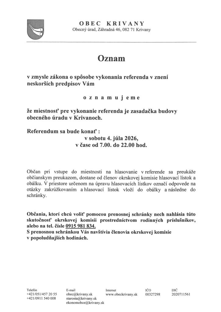 oznam