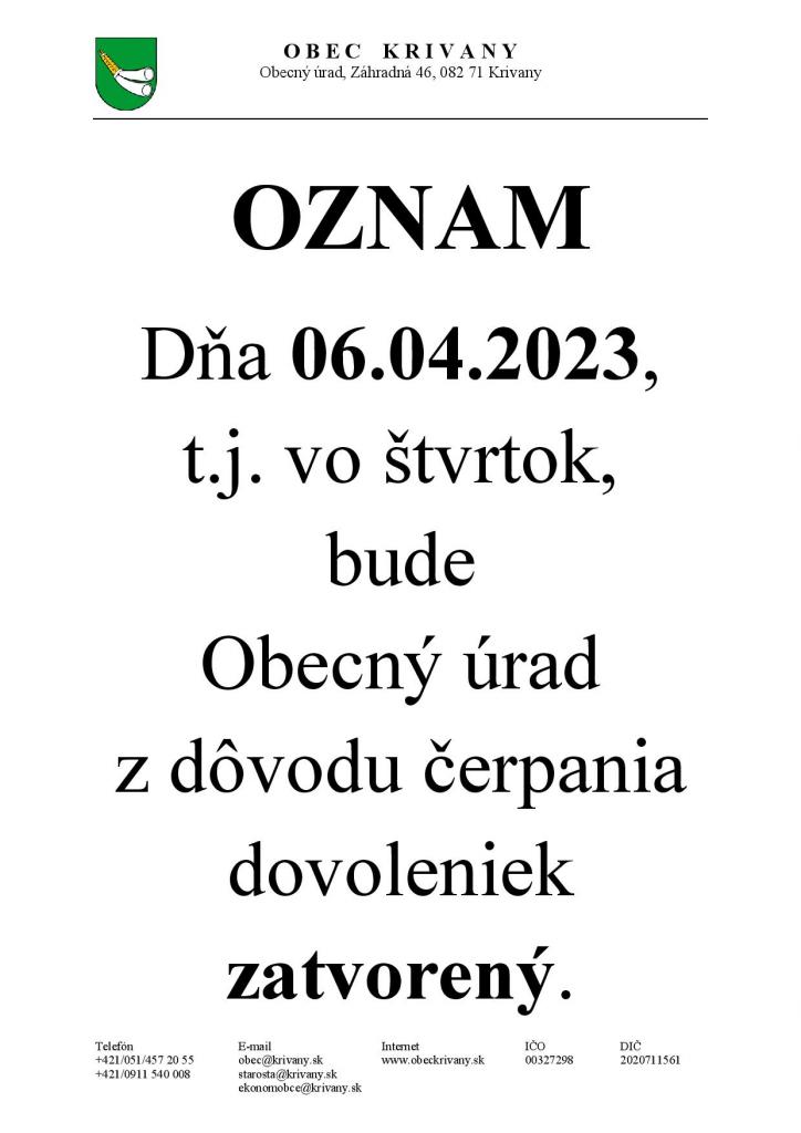 oznam 