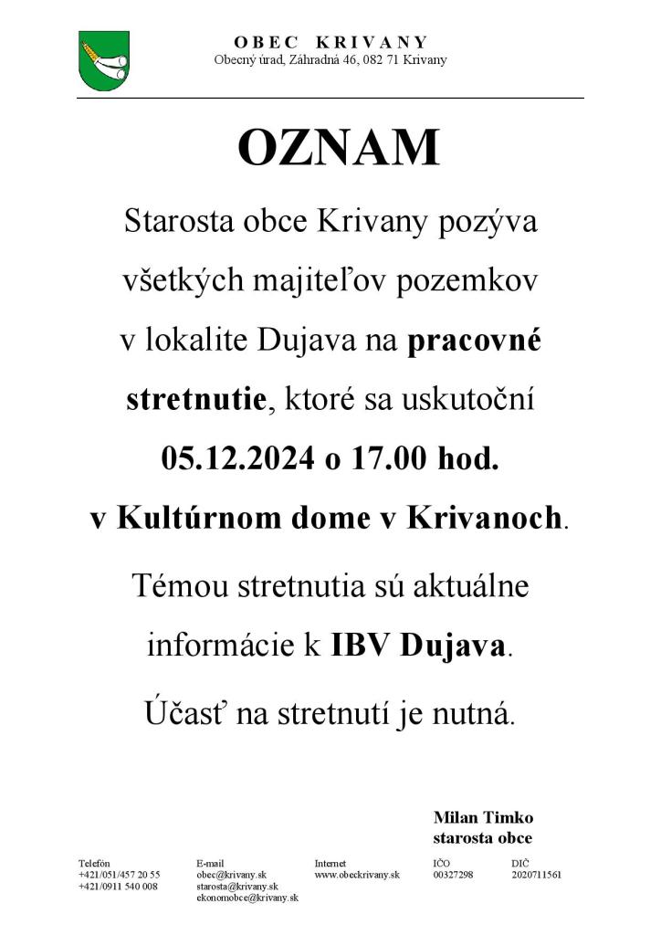 oznam