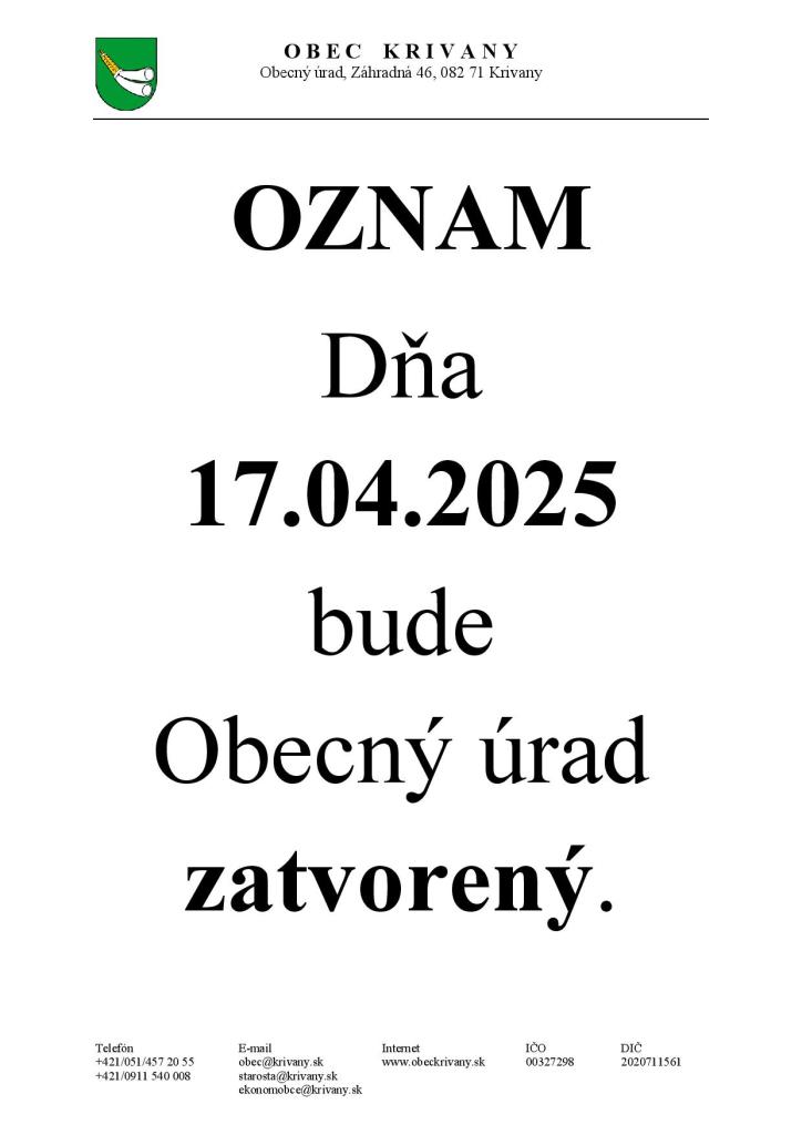 oznam