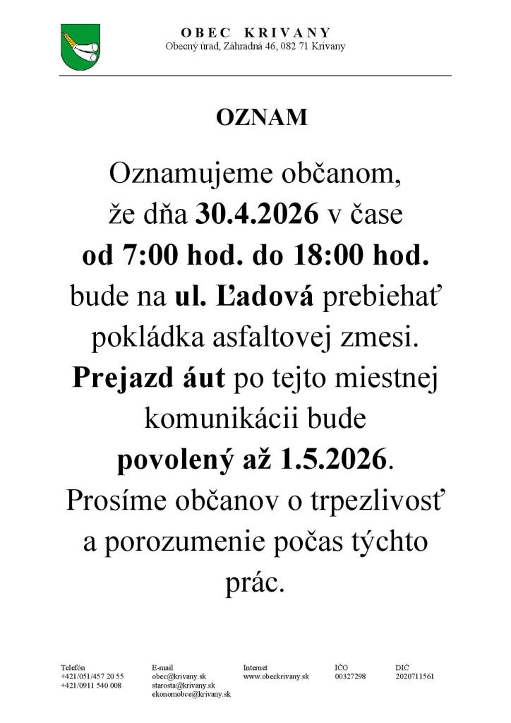 oznam