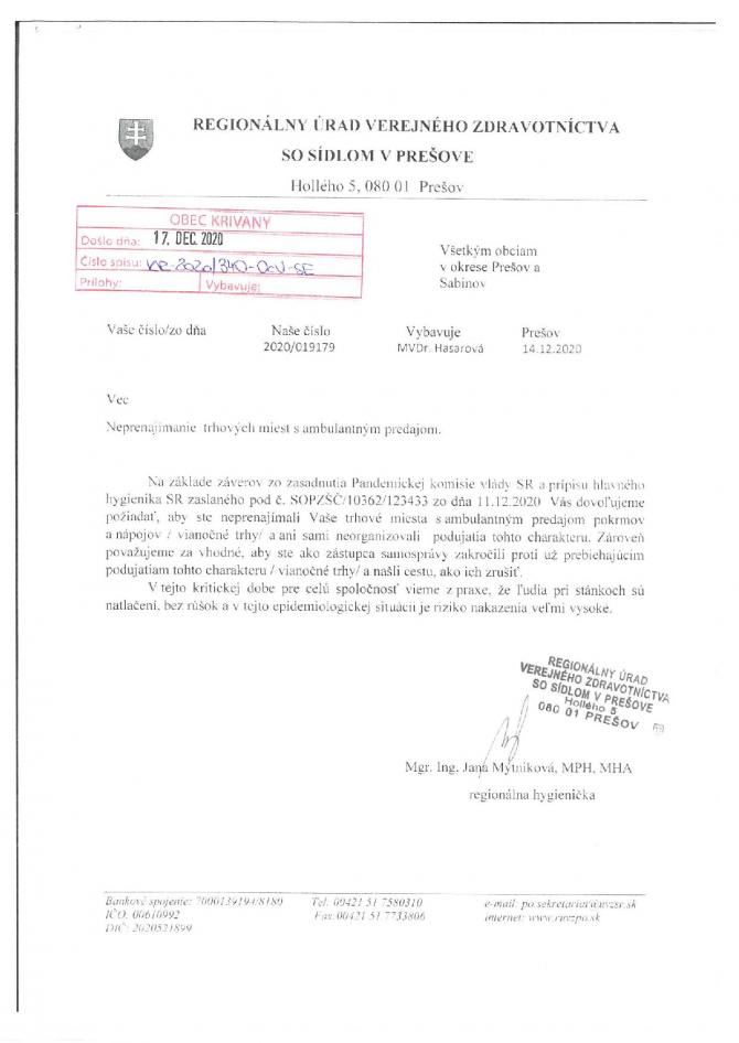 neprenajímanie trhových miest 