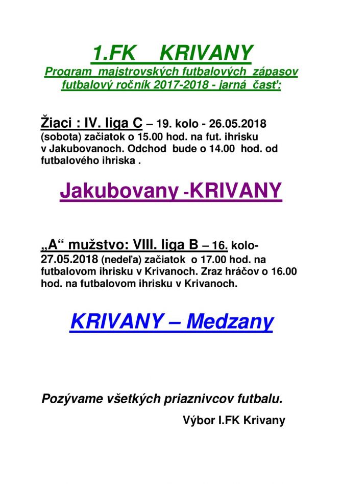 futbalové zápasy