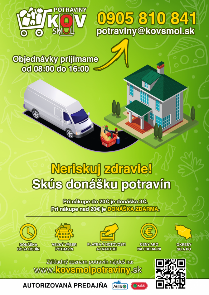 donáška potravín 