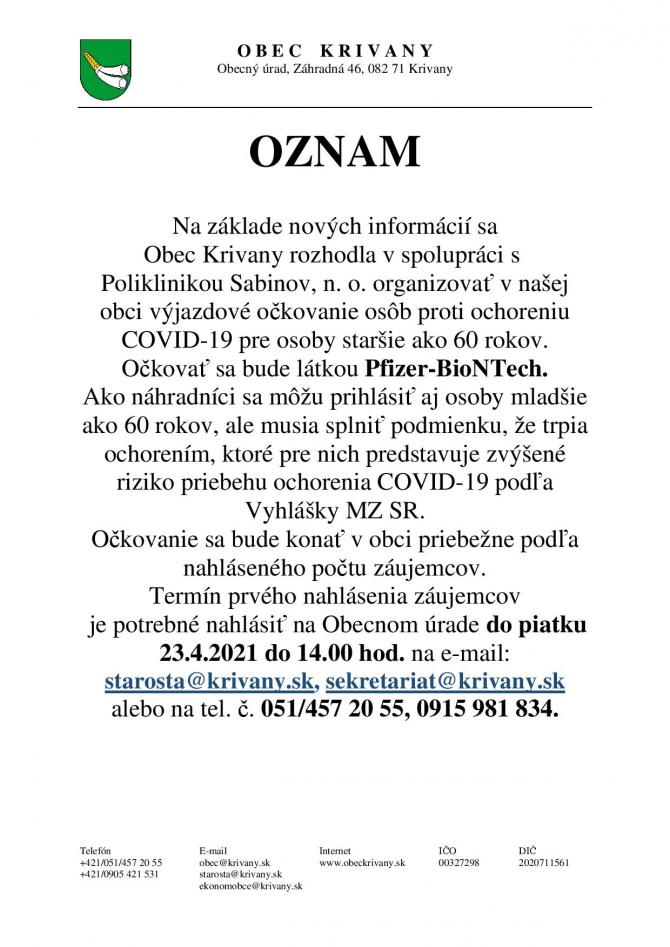 oznam 