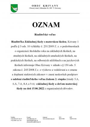 oznam 